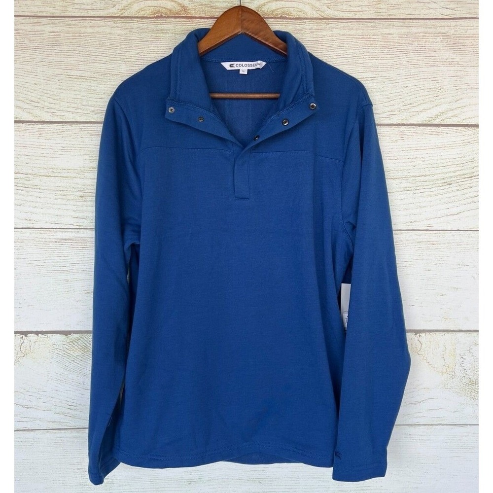 Colosseum Athletic Sweatshirt Mens Size Large Blue Training Fleece Pullover New
